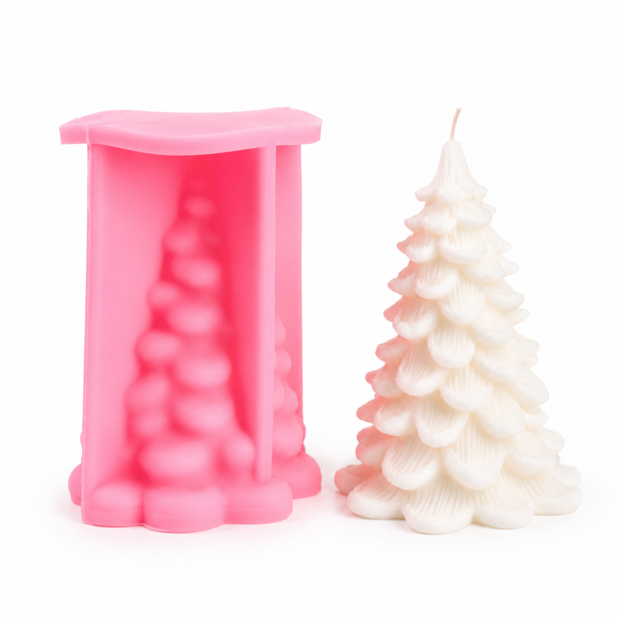 Pine Christmas Tree Silicone Candle Mold