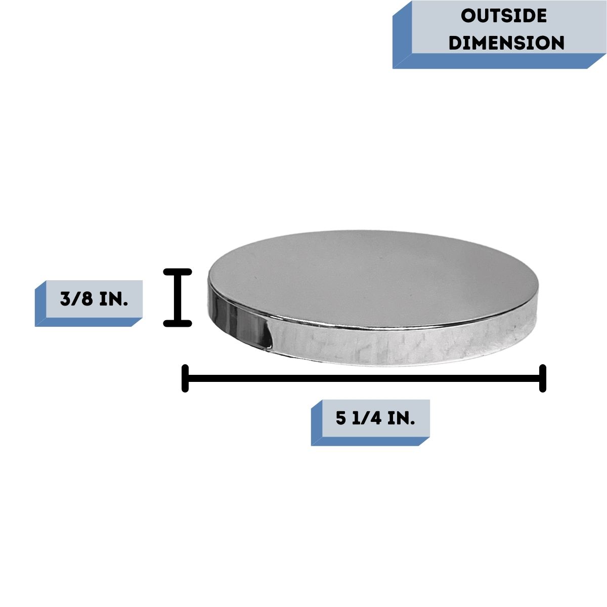 Paris Silver metal candle lids Measurement