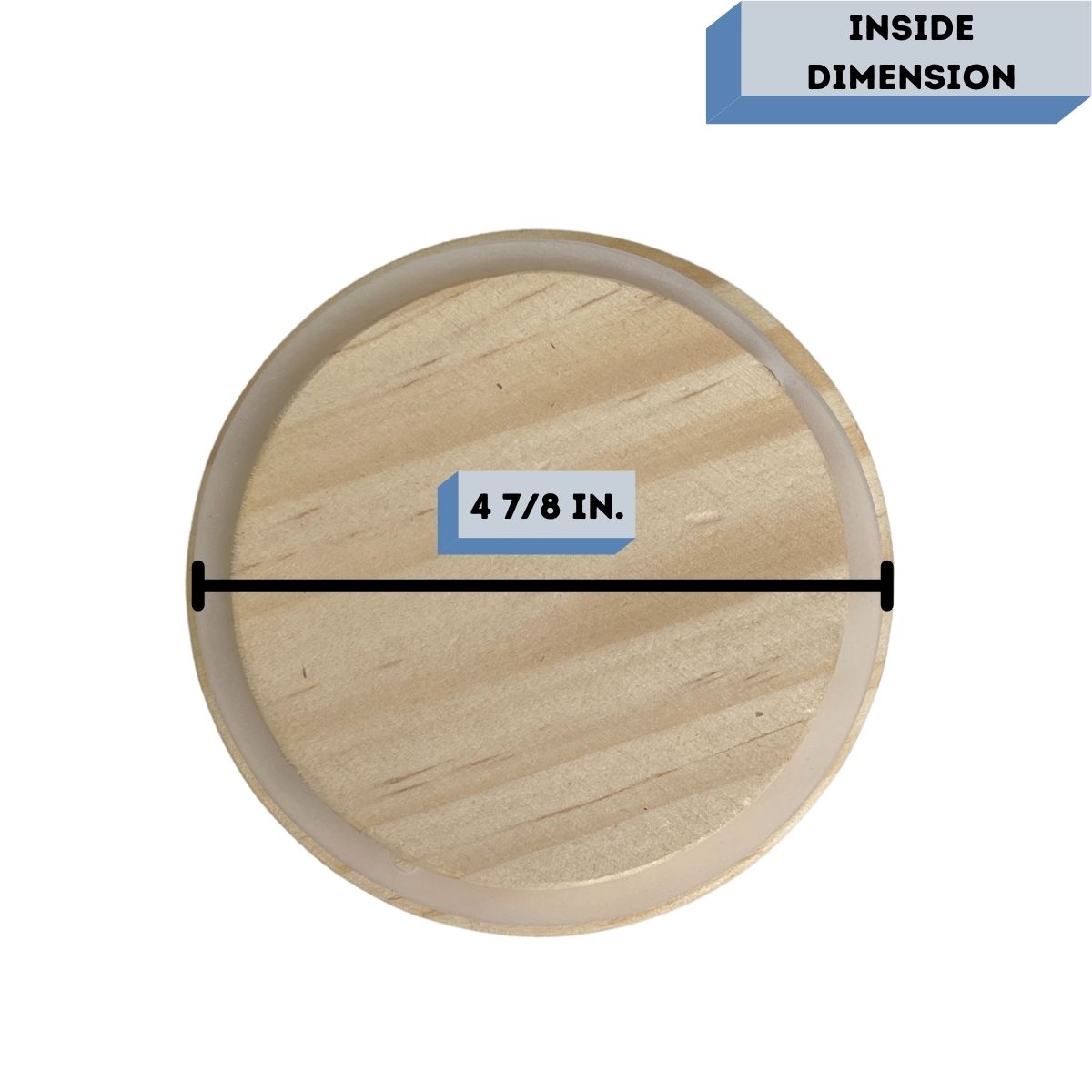 Paris Wood candle jar lids Measurement