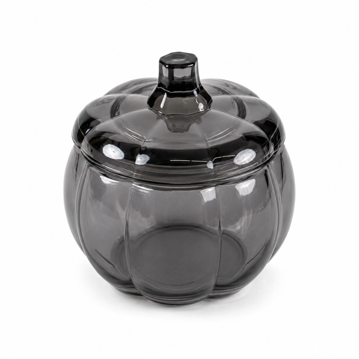 Pumpkin Charcoal Black Candle Jar