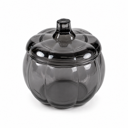 Pumpkin Charcoal Black Candle Jar