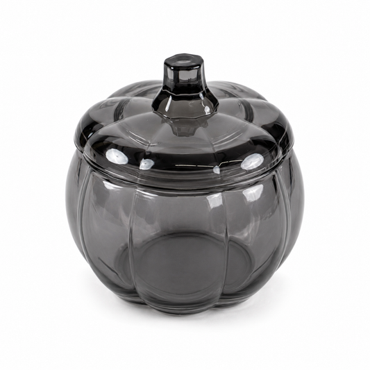 Pumpkin Charcoal Black Candle Jar