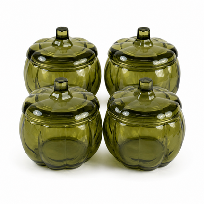 Pumpkin Olive Candle Jars with lids
