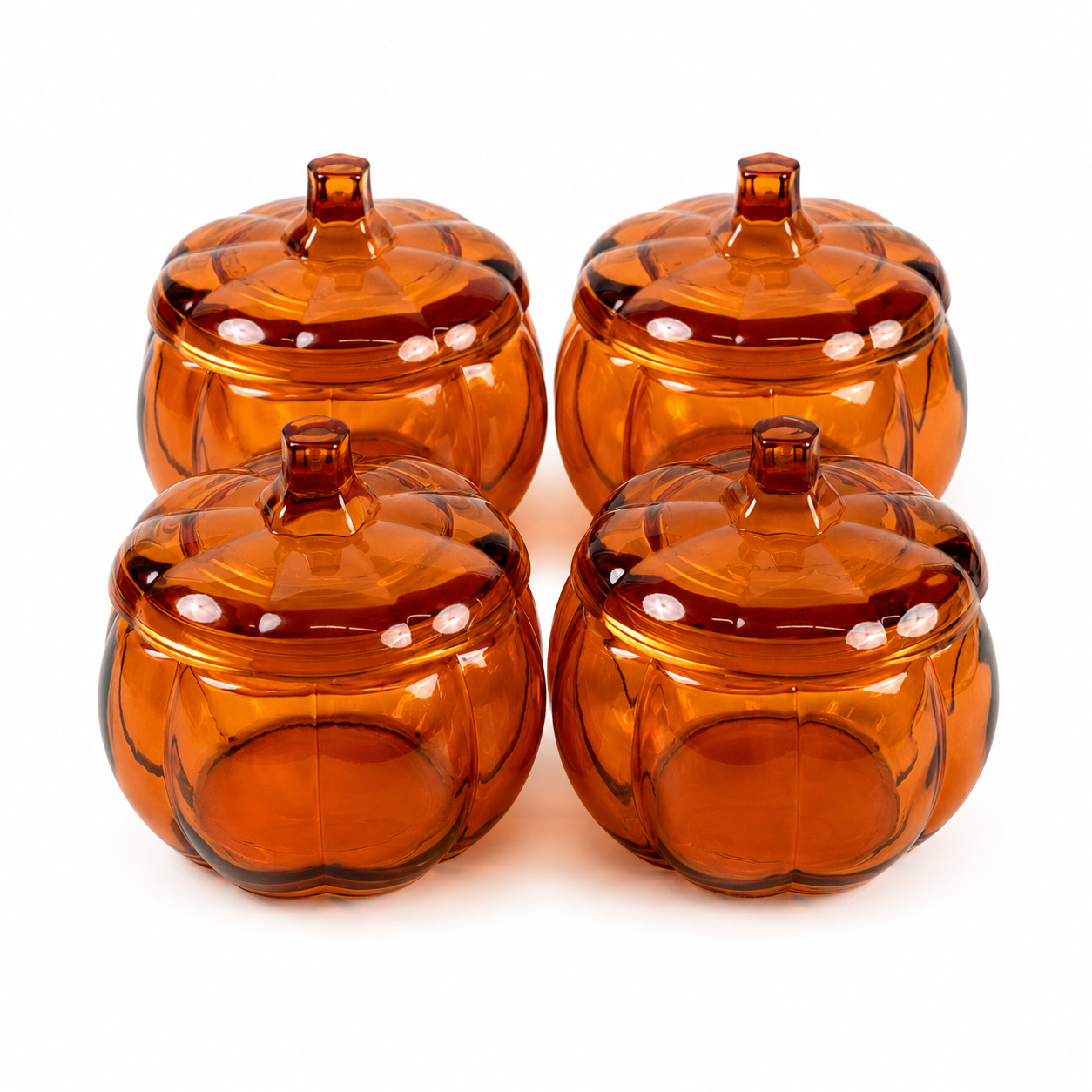 Pumpkin Orange Candle Jars