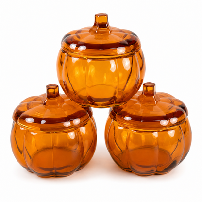 Pumpkin Orange Candle Jars with lids