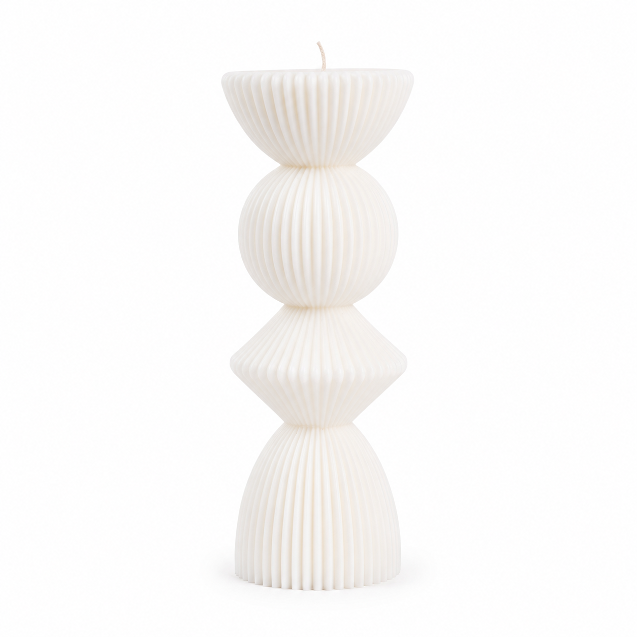 Large Ribbed Pillar Silicone Candle Mold for pillar candles