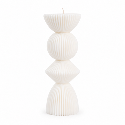 Large Ribbed Pillar Silicone Candle Mold for pillar candles