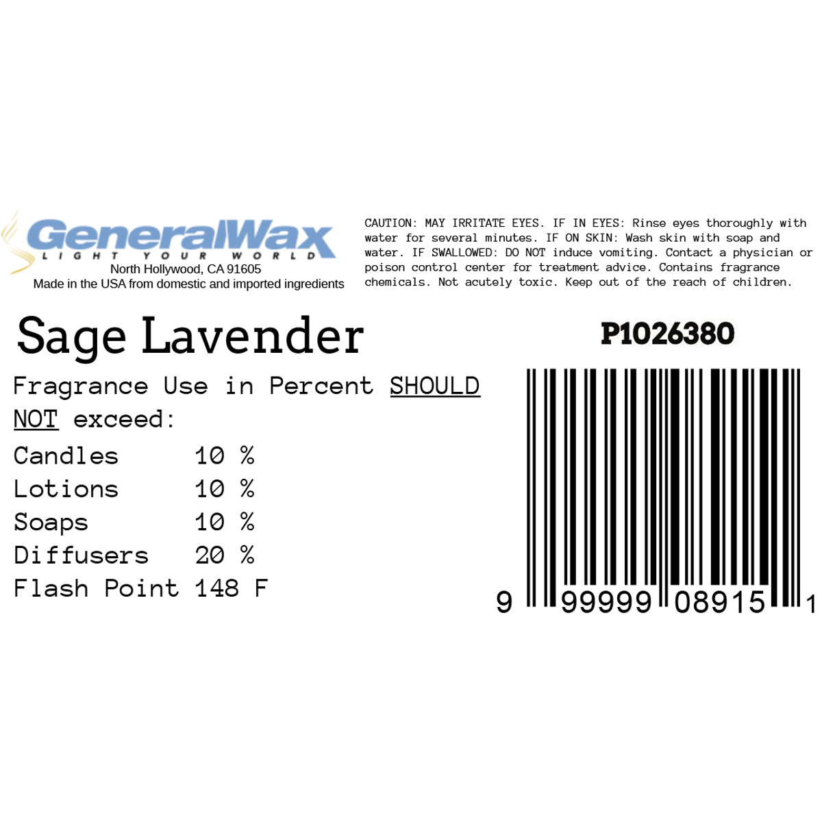 Sage Lavender fragrance label