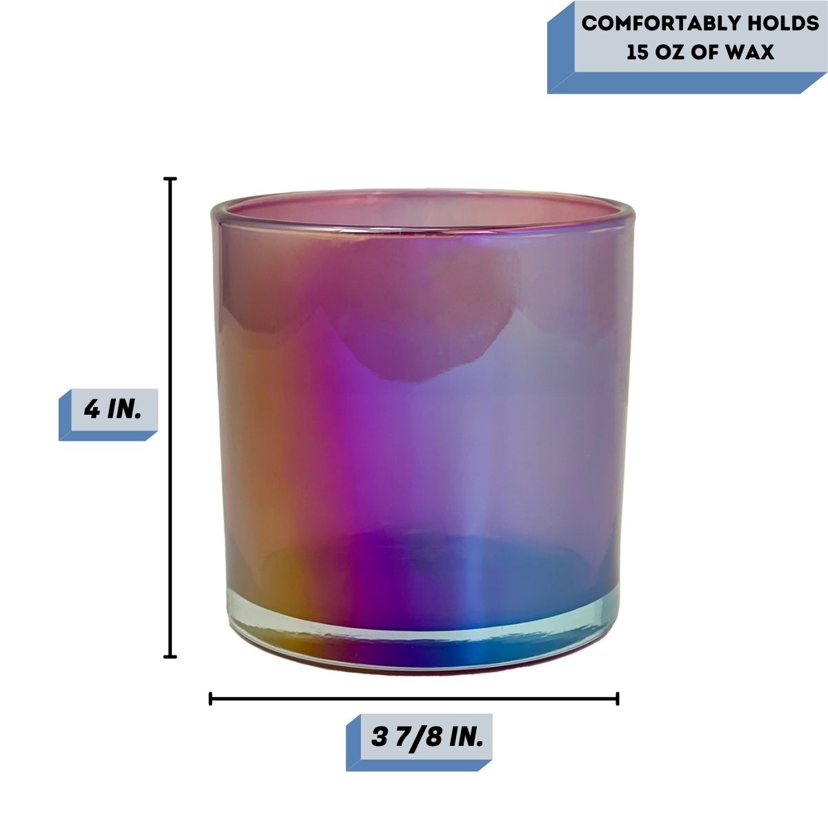 Sydney pixie iridescent candle vessel Measurement