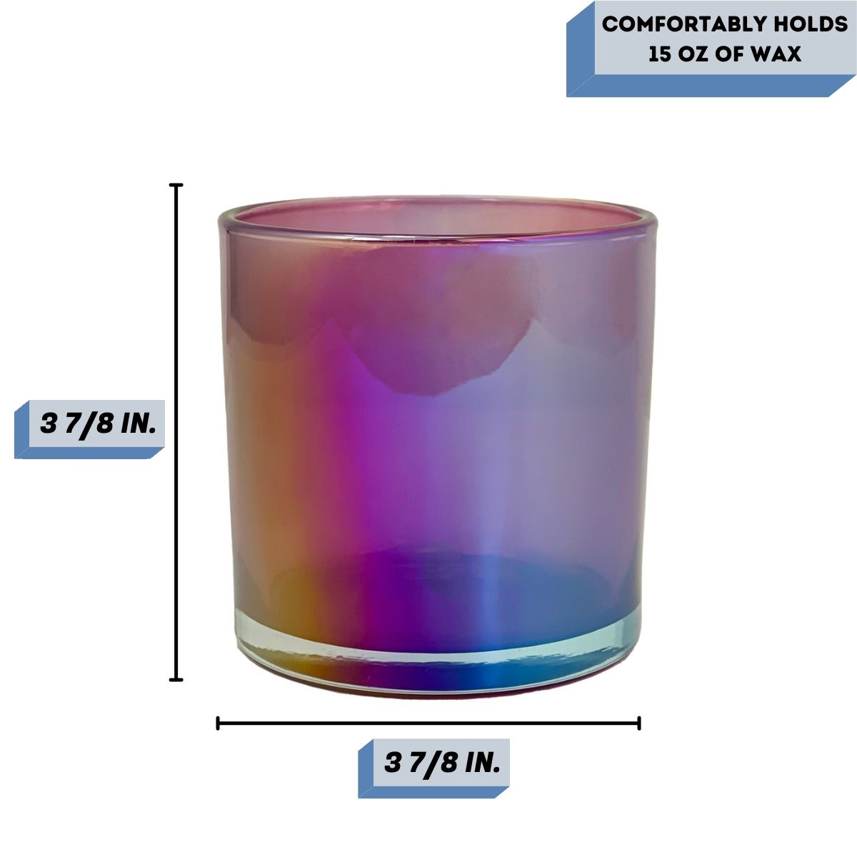 Sydney pixie iridescent candle vessel Measurement
