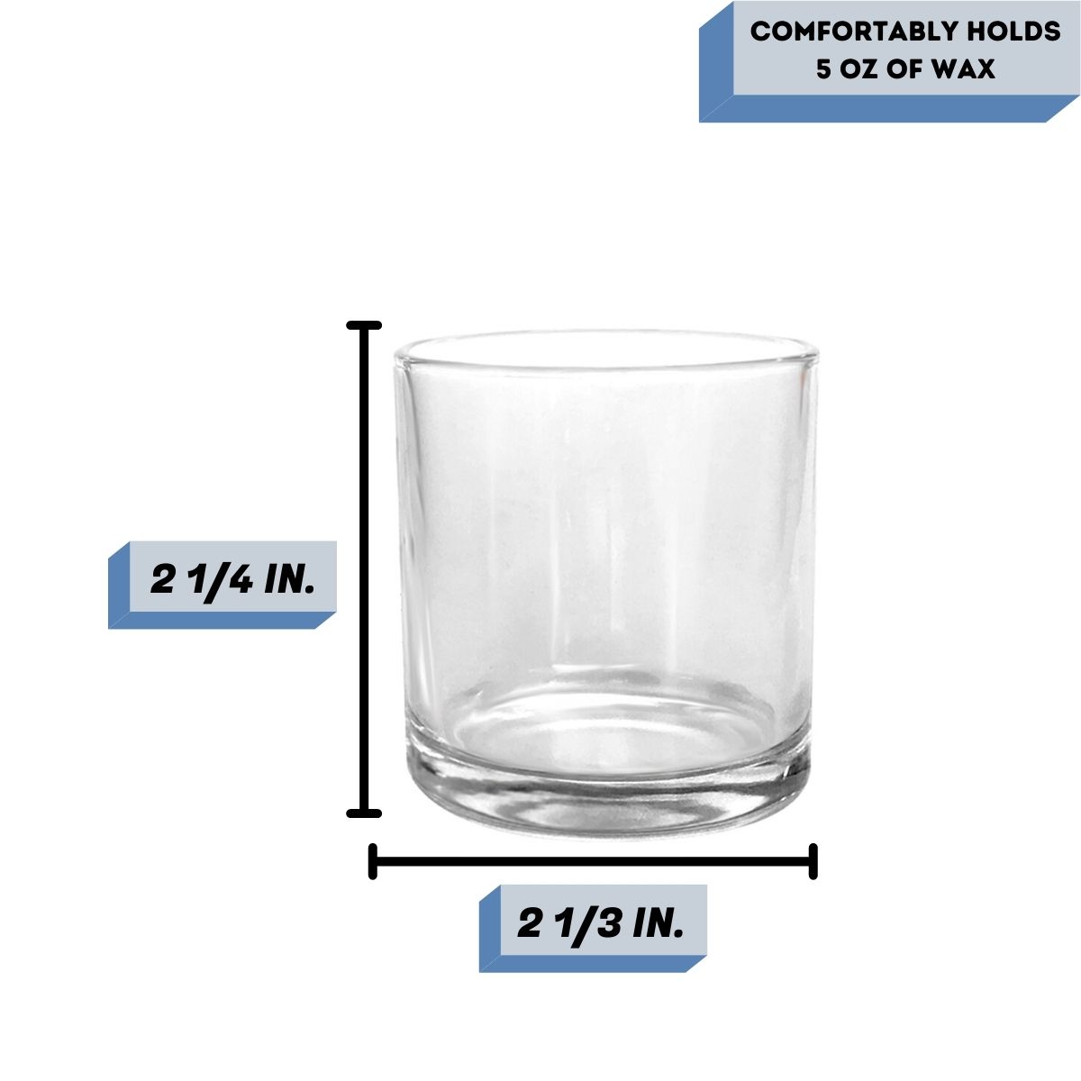 Symphony Clear candle jar Measurement