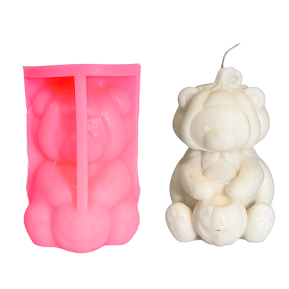 Trick Or Treat Pumpkin Bear Silicone Candle Mold