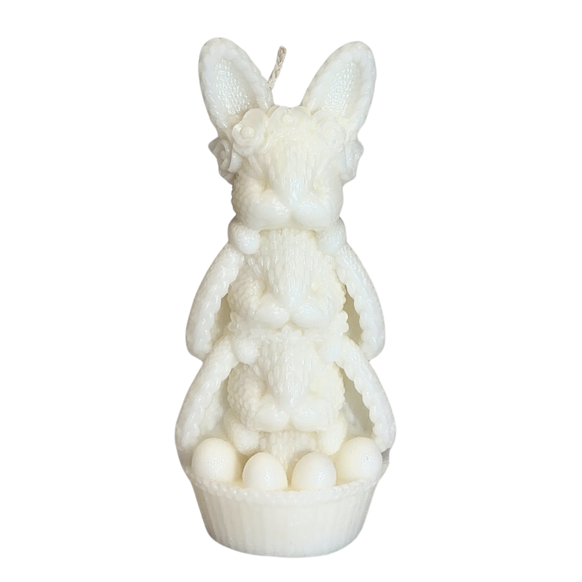 Knit Rose Rabbit Silicone Candle Mold