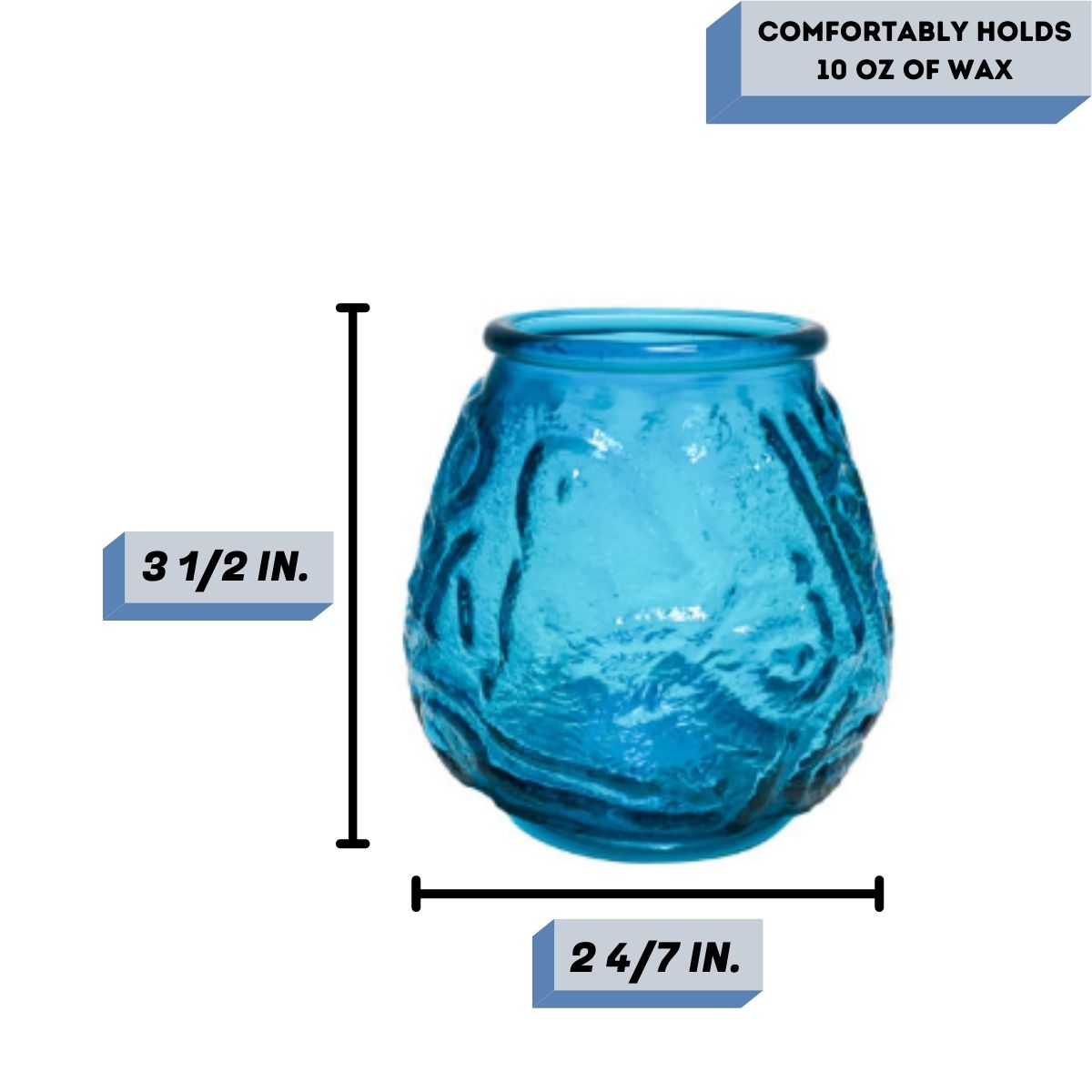 Victorian candle Glass Measurement