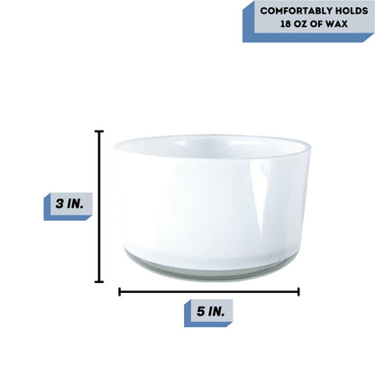 White Paris candle vessel Measurement