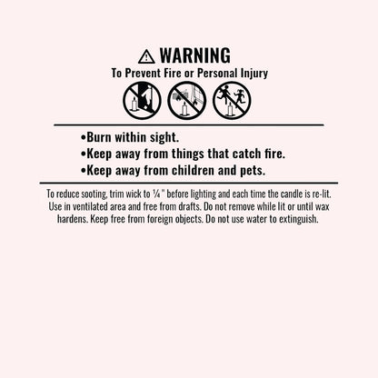 2" Candle Warning Labels Pack of 100