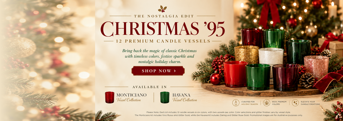 Christmas candle jar kits and jars