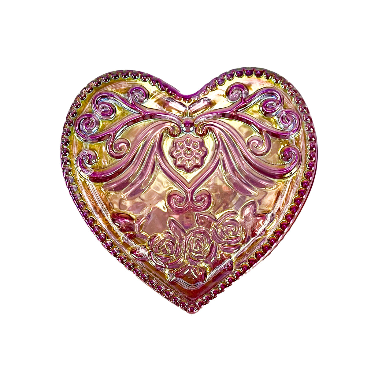 Corazon Pink Iridescent Vessel Top Closed