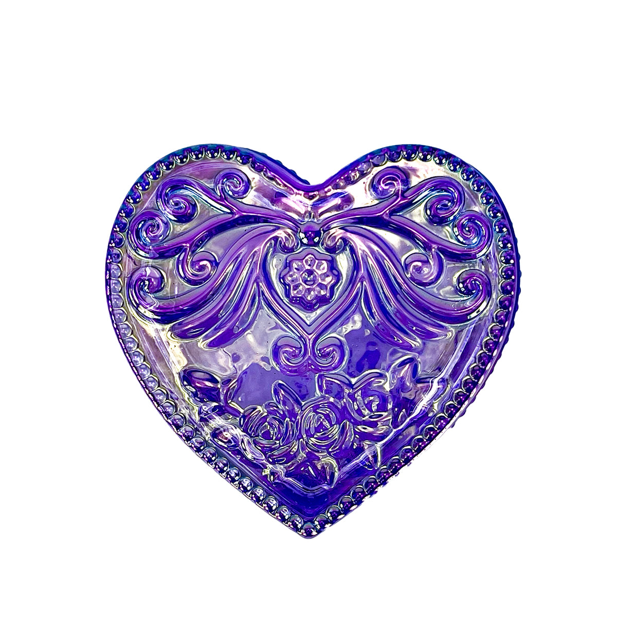 Corazon Purple Iridescent Vessel Top Closed