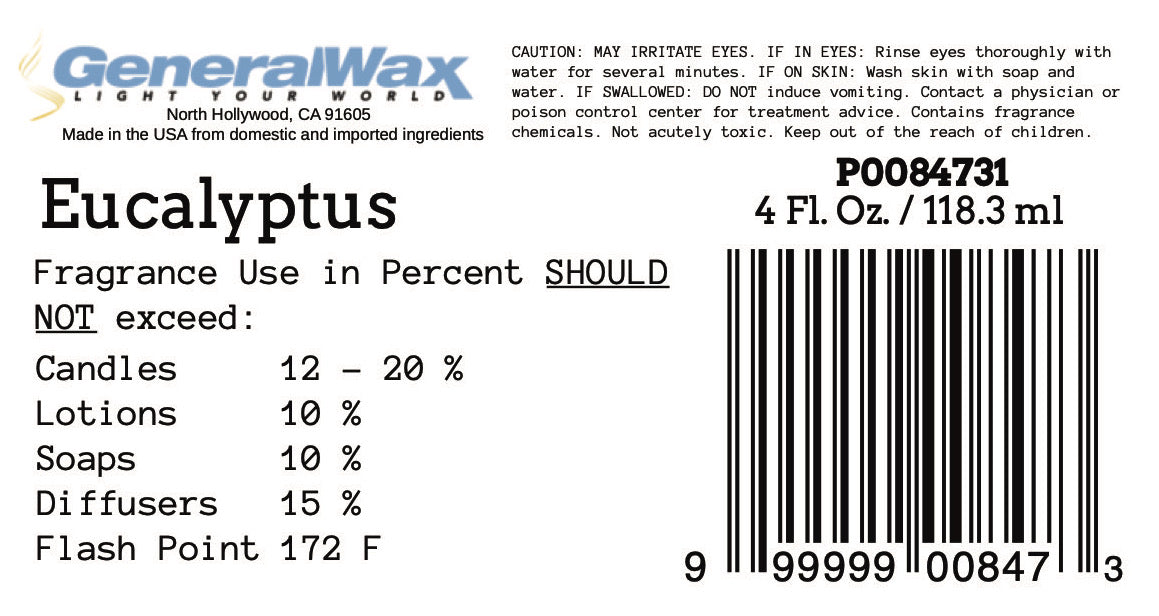 EUCALYPTUS – Regular Candle Making Fragrance 4oz (Spec Label)