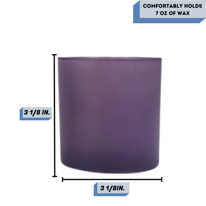 frosted lavender candle vessel measurements