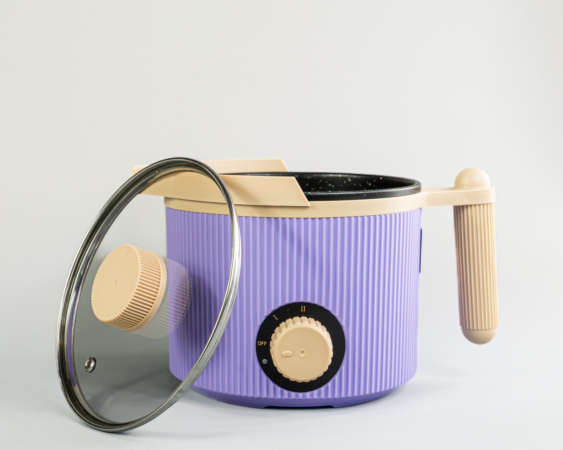 Lavender mini wax melting pot for small batch candle production