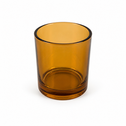 Elegant 14 oz pumpkin glass candle vessel for seasonal candle making