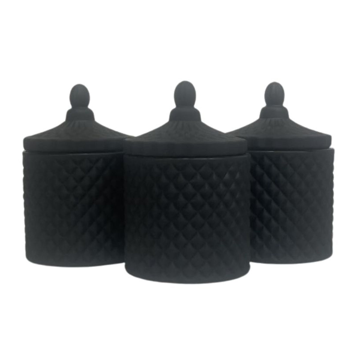 matte black candle jars