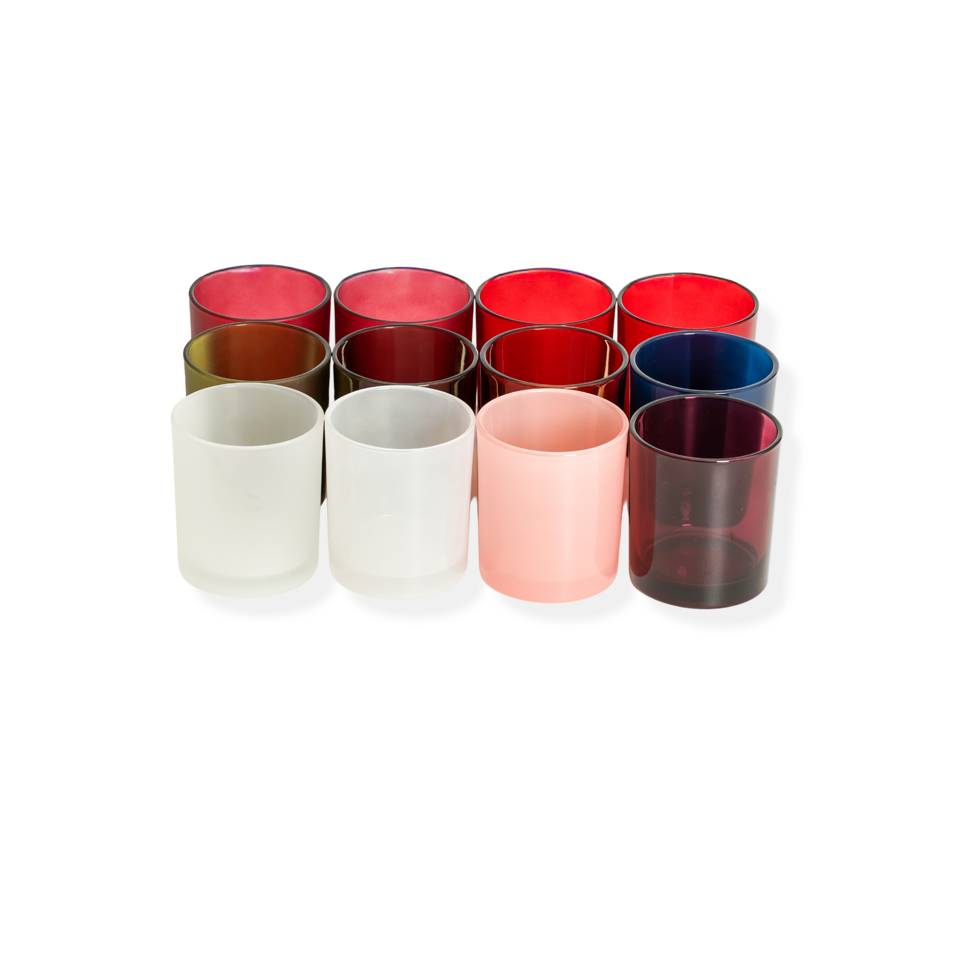 merry and bright candle jar kit 12-pack holiday colors