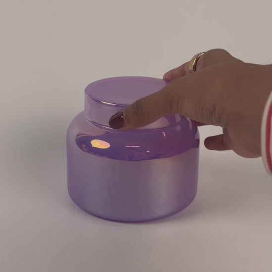 NOVA Lavender Iridescent Candle Jar with Lid 