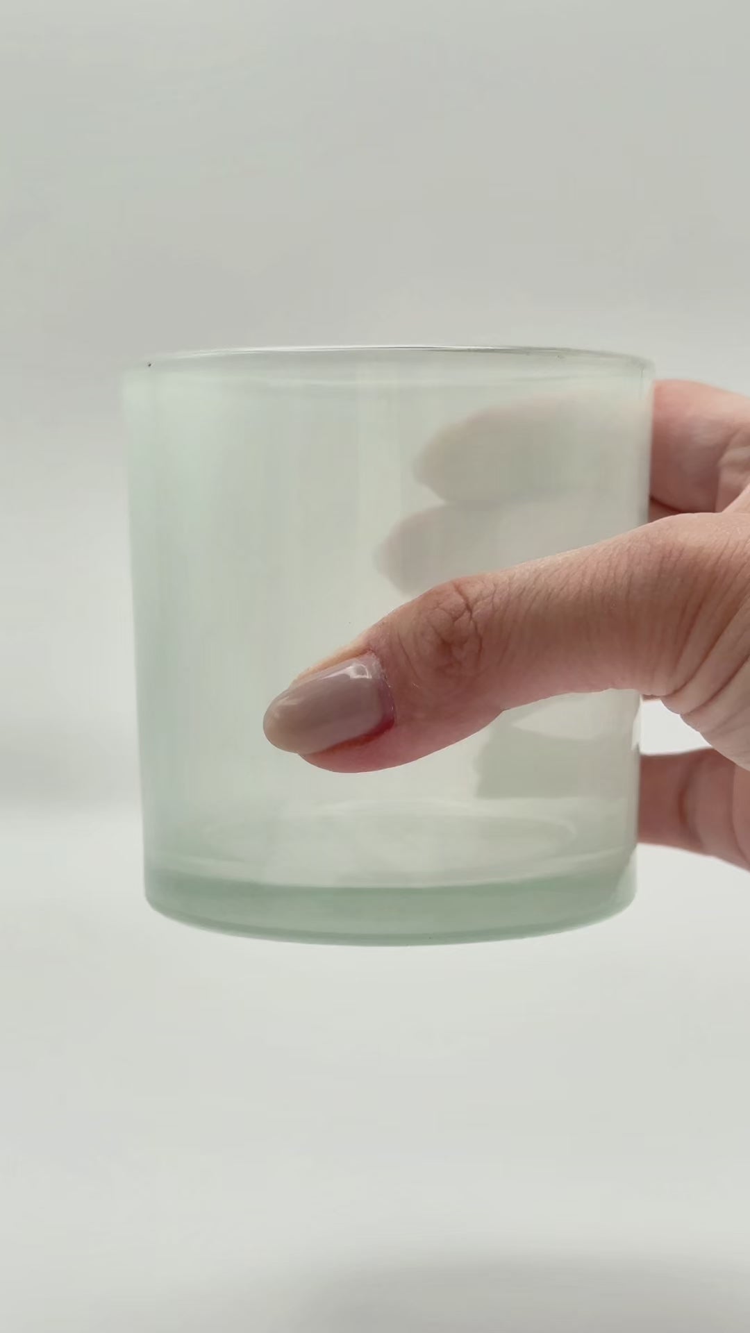 crystal white candle vessel