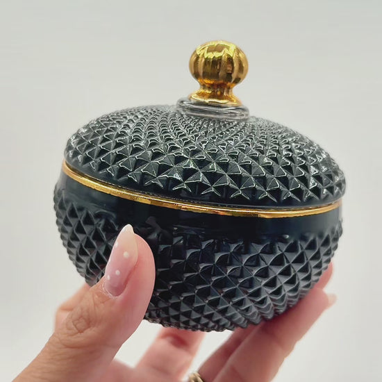 4 Oz Small Vanity Black Candle Vessel