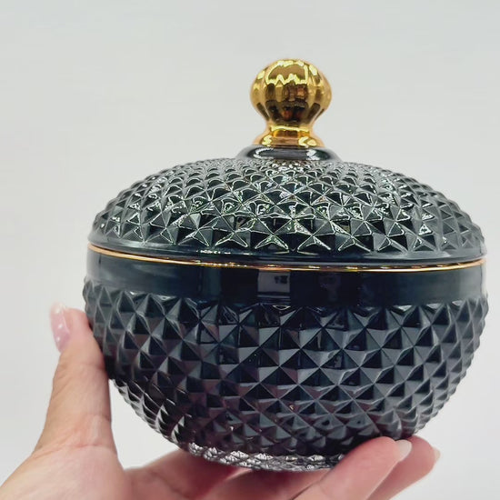 10 Oz Large Vanity Black Candle Vessel
