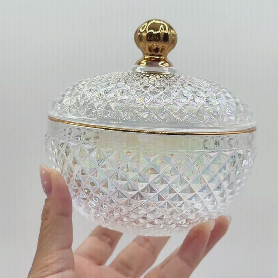 Large Vanity Iridescent Candle Vessel

