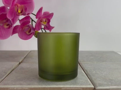 Monticiano Emerald Frosted Candle Vessel