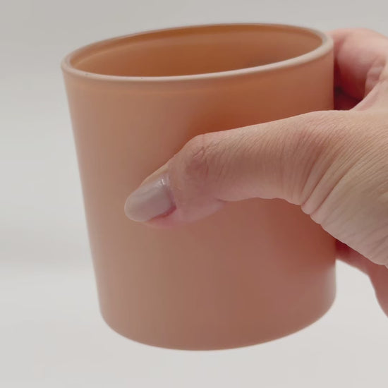matte blush candle container 