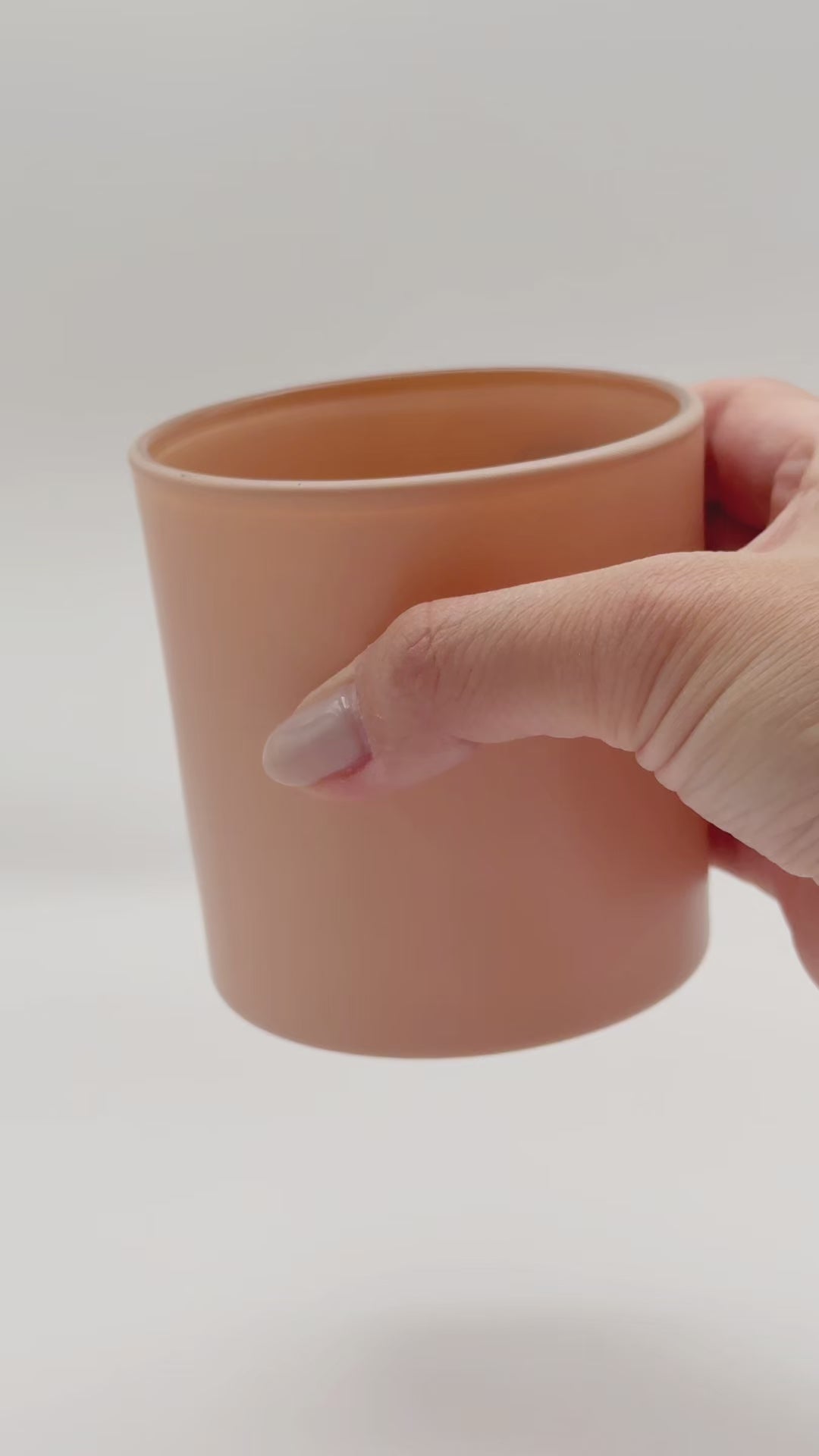 matte blush candle container 