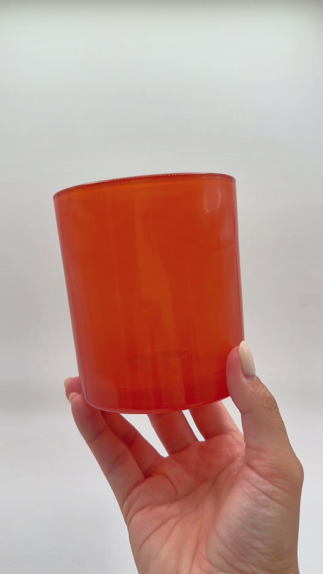 12oz. Burnt Orange candle jar 