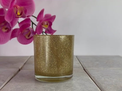 Monticiano Glitter Gold Candle Jar