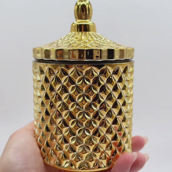 metallic gold candle vessel