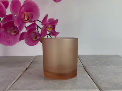 Monticiano Champagne Frosted Candle Vessel