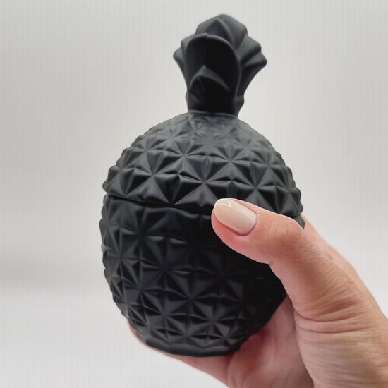 Pineapple Matte Black candle jar
