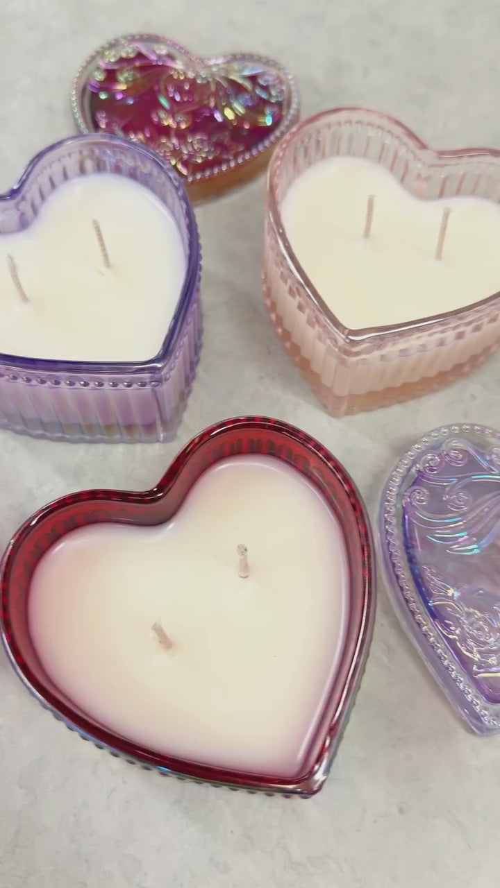 Candle Making Supplies | 5 Oz Corazon Ruby Iridescent Vessel