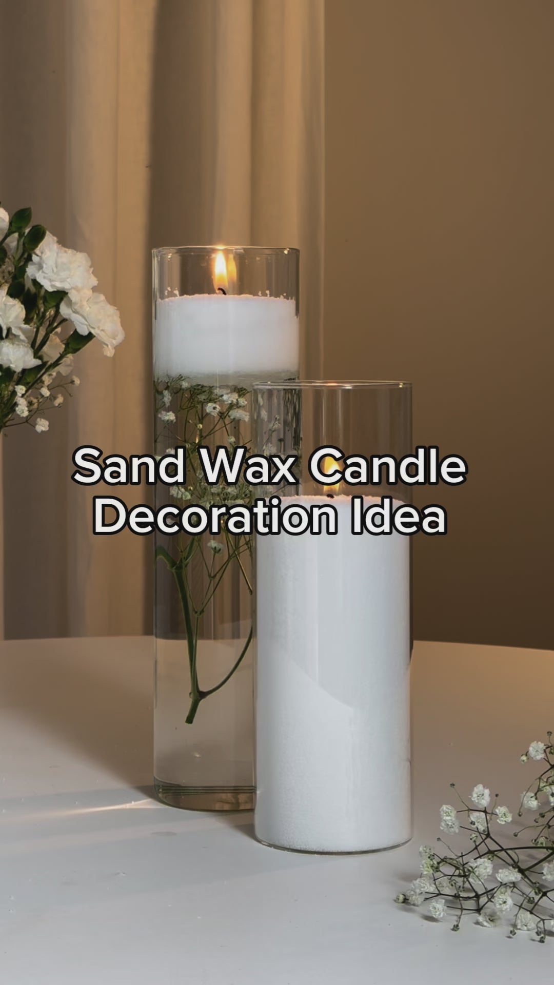 Sand wax candle decoration ideas