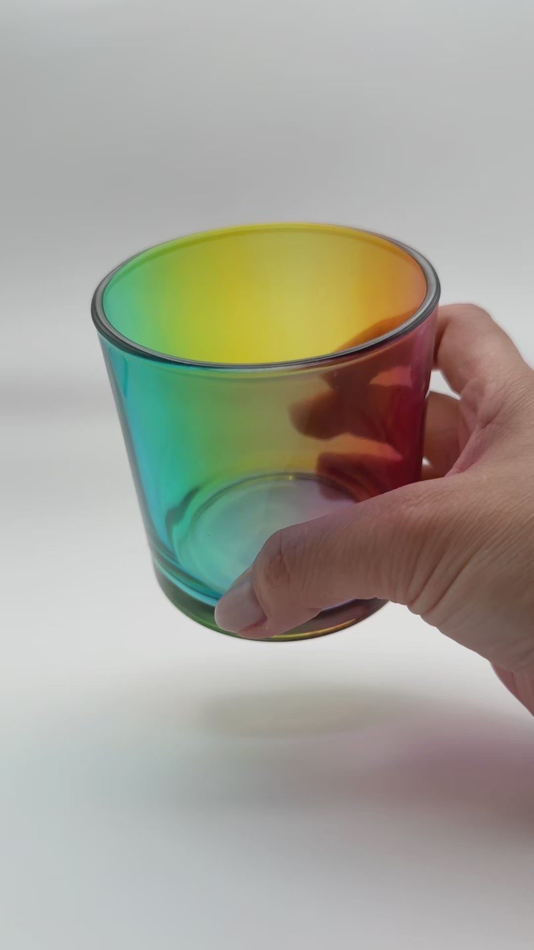 rainbow candle jars