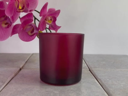 Monticiano Ruby Frosted Candle Vessel