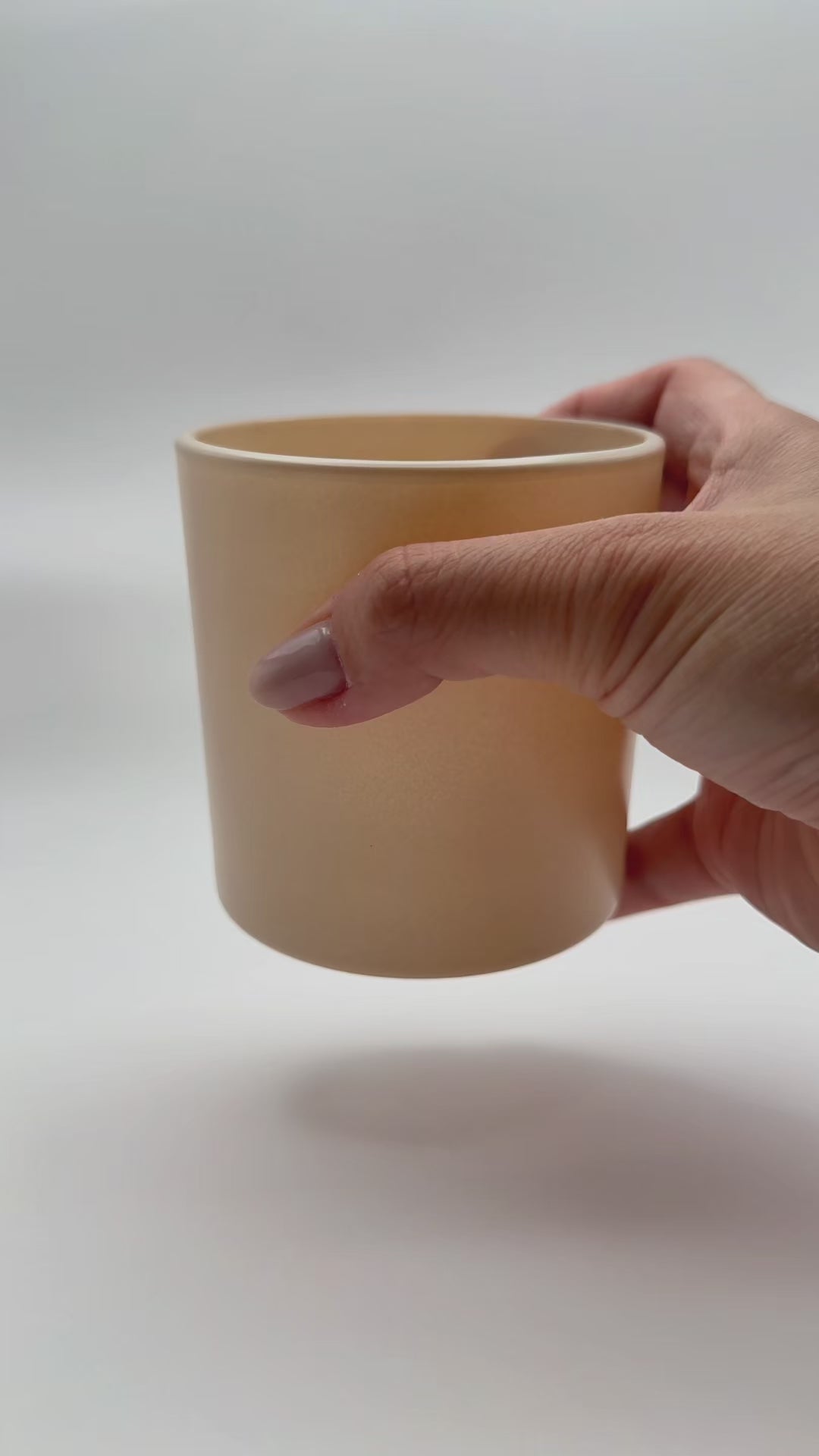 matte nude candle container 
