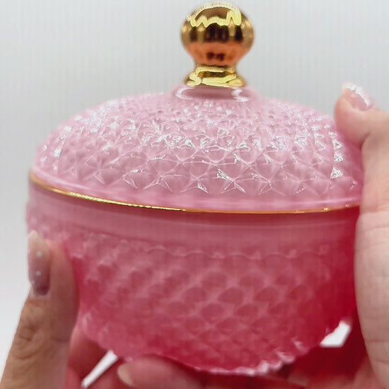 Large Vanity Pinkgold Candle Vessel