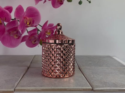 10 Oz France Metallic Rose Gold Candle Vessel