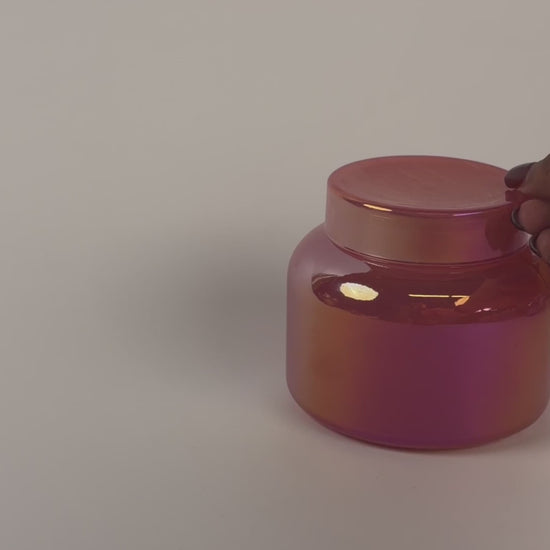 NOVA Magenta Iridescent Candle Jar with Lid  Luxury Candle Vessel